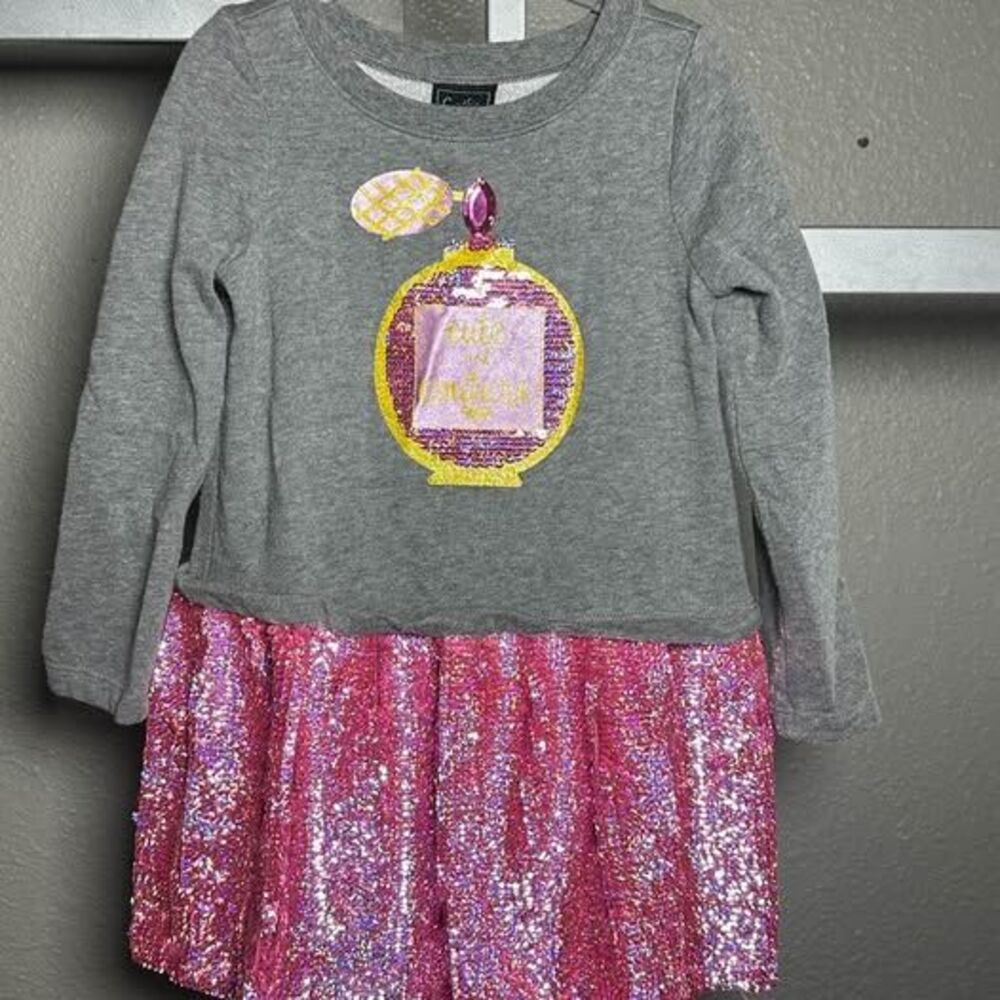 Cynthia Rowley Girls Long Sleeve Sequin Dress 5T